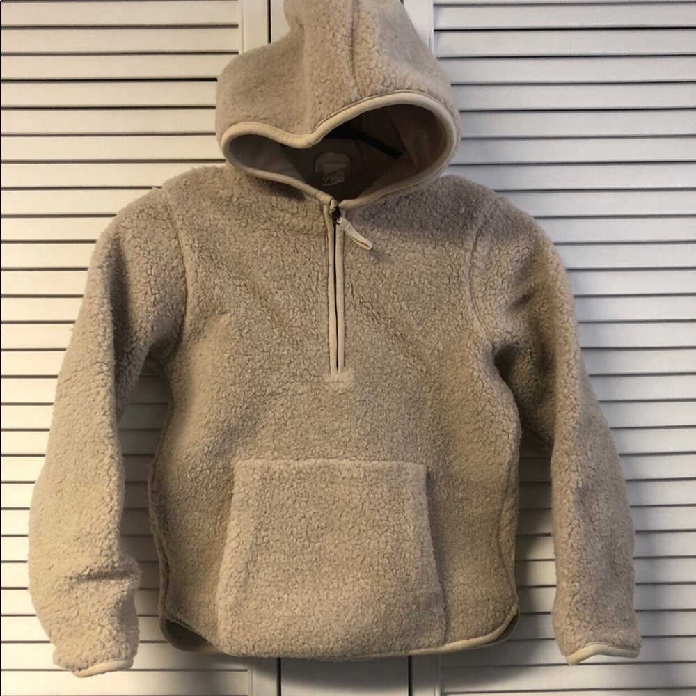 H&M Sherpa Wool Blend Pullover Size 6-8
